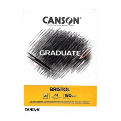 Block Canson Graduate Bristol tamaño A5 180 gr y 20 hojas