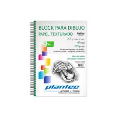 Block Plantec Dibujo A5 210grs rugoso 40h. anillado lateral
