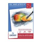 Block Canson oil-acrylic A4 290 grs 10 hojas