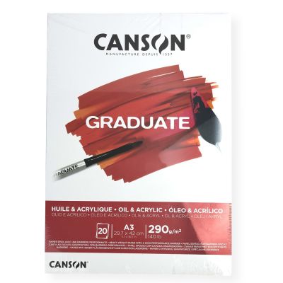 Block Canson 1557 Graduate oleo/acrilico A3 290 gr y 20 hojas