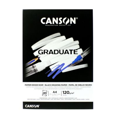 Block Canson Graduate Dessin negro 120grs. A4 20 hojas