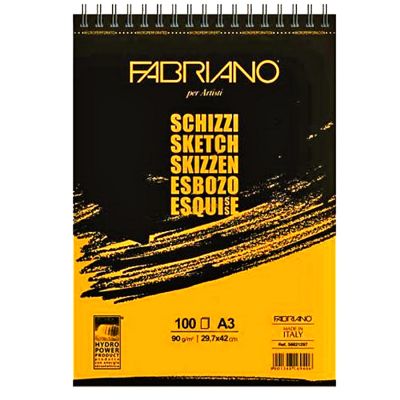 Block Fabriano sketch A3 90g 100 hojas espiralado