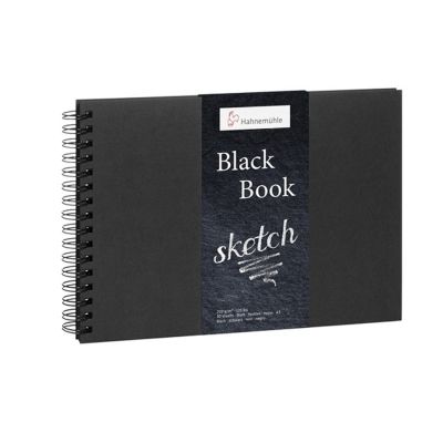 Block Hahnemuhle Black Book A5 250g 30 hojas apaisado