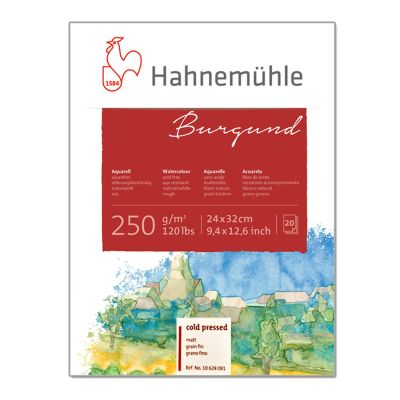 Block Hahnemuhle Burgund grano fino 24x32 250g 20 hojas