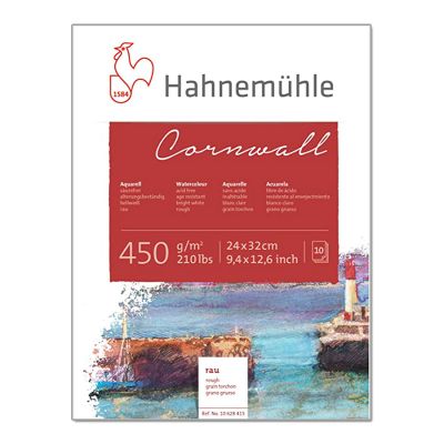 Block Hahnemuhle Cornwall grano grueso 24x32 450g 10 hojas