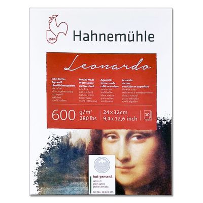 Block Hahnemuhle Leonardo grano satinado 24x32 600g 10 hojas