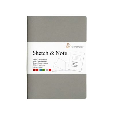 Block Hahnemuhle sketch and note A4 125g 40 hojas gris/rosa