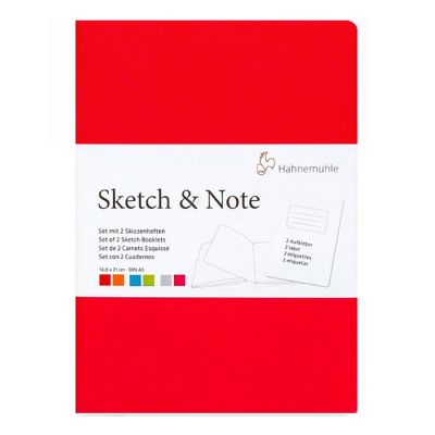 Block Hahnemuhle sketch and note A5 125g 40 hojas rojo/naranja
