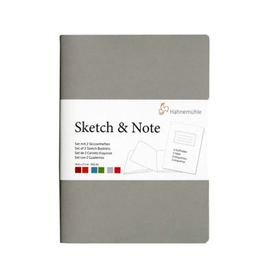 Block Hahnemuhle sketch and note A6 125g 40 hojas gris/rosa
