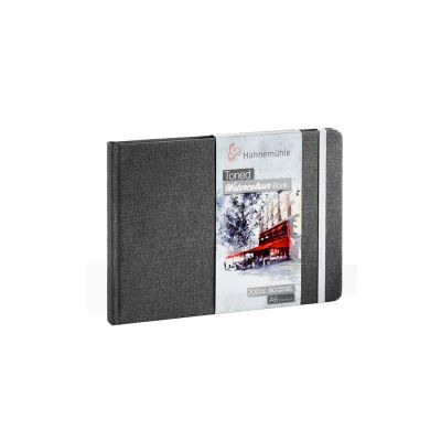 Block Hahnemuhle toned grey watercolour book A6 200g 30 hojas