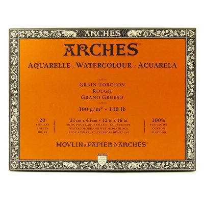 Block Arches para acuarela grano grueso 31x41 300grs 20 hojas