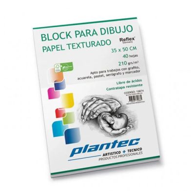 Block Plantec para dibujo 35x50 210grs rugoso 40hjs.