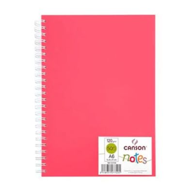 Block Canson notes A6 120grs rojo