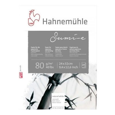Block Hahnemuhle Sumi-e 80g 24x32cm 20 hojas