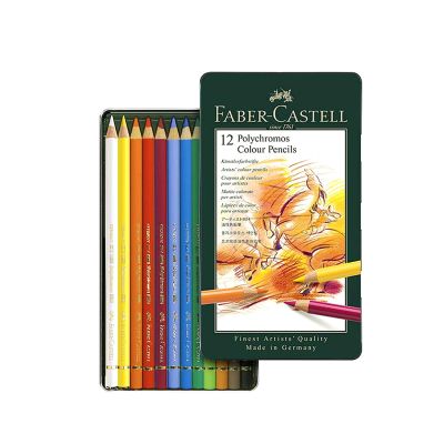 Lata lápices Faber Castell polychromos x 12