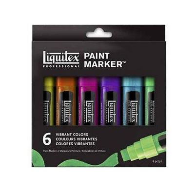 Set de marcadores Liquitex colores vibrantes x 6 gruesos