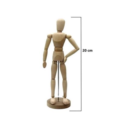 Muñeco de madera articulado de 20 cm (hombre)