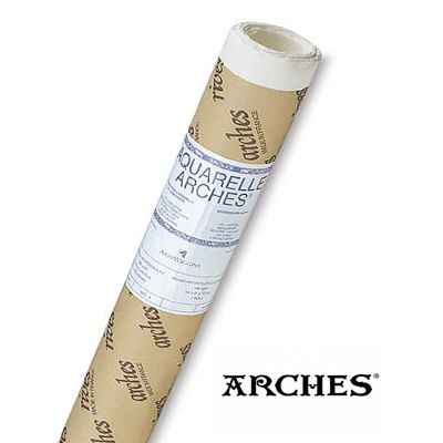 Rollo de papel Arches aquarell 1.13x9.15 mts grano fino 300grs
