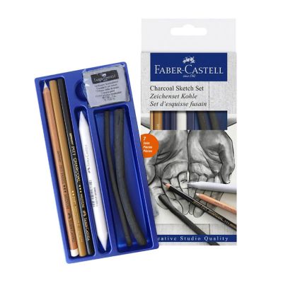 Set Faber Castell charcoal sketch x 7 unidades