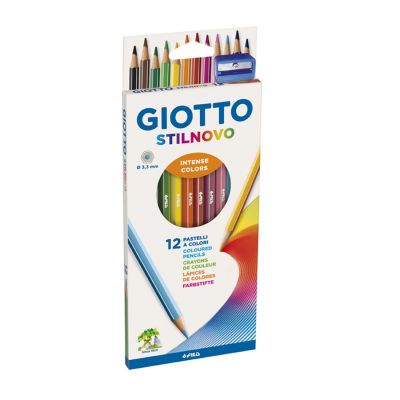 Set de lápices Giotto stilnovo x12 +sacapuntas + grafito