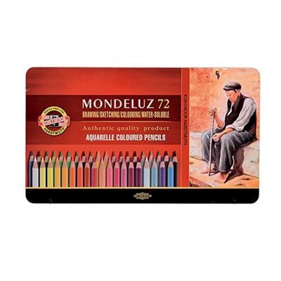 Lata de lápices Mondeluz acuarelables caja x 72