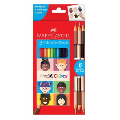 Set de lápices Faber Castell ecolápices caras y colores x 15 u