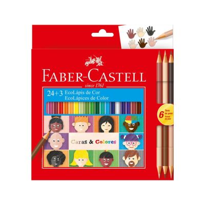 Set de lápices Faber Castell ecolapiz x 24 + 6 piel