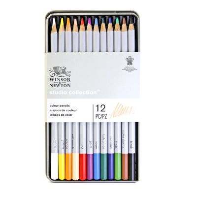 Set de lápices polycromos Winsor & Newton x 12 unidades (lata)