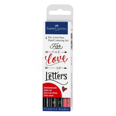 Set de marcadores Faber Castell pitt art pen love letter x 4 un