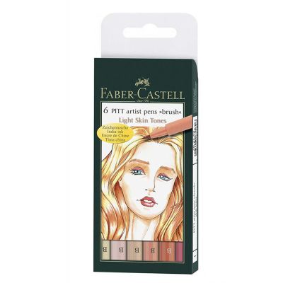 Set de marcadores Faber Castell Pitt Artist x6 tonos piel