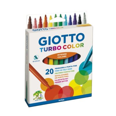 Set de marcadores Giotto turbo color x 20 colores