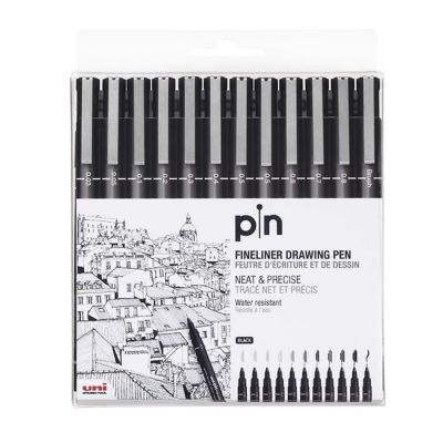 Set de marcadores Uni pin 200-12 piezas