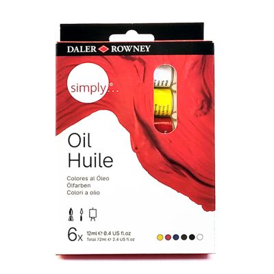 Set de óleos Daler Rowney Simply de 12ml. x6 colores