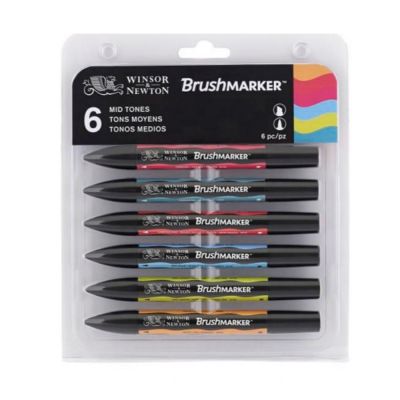 Set de marcadores Winsor & Newton Promarker Brush 6 medios