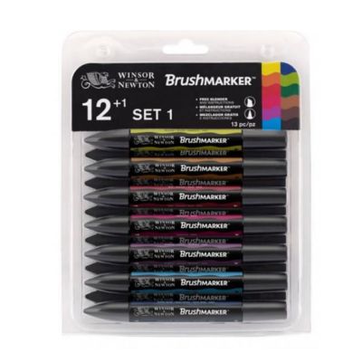 Set de marcadores Winsor & Newton Promarker Brush 12+1 vibrantes