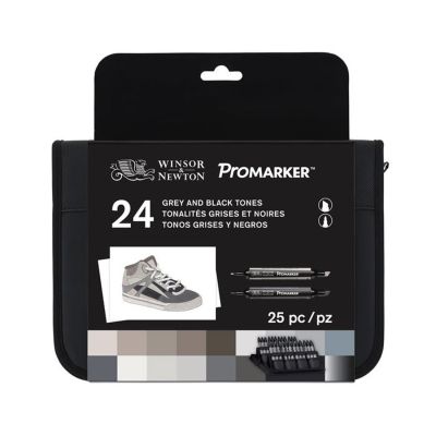 Set de marcadores Winsor & Newton Promarker x 24 tono grises