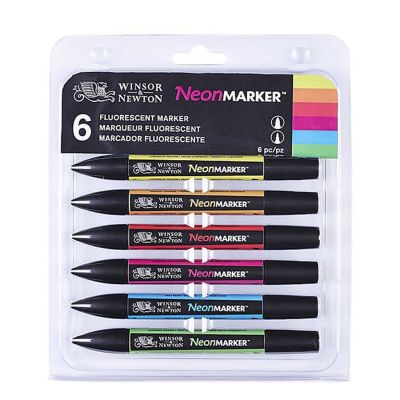 Set de marcadores Winsor & Newton Promarker x 6 tonos neon