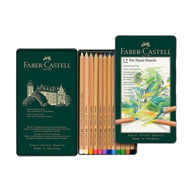 Lata de lápices pitt pastel de Faber Castell x 12